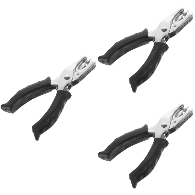 3x Portable Cards Office Single Hole Punch Heavy Duty Hole Punch Tag Office