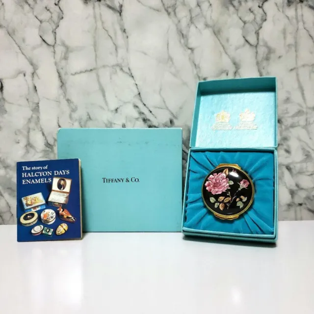 Tiffany & Co. X Halcyon Days Enamel Pill Case W/Box Unused Vintage A3