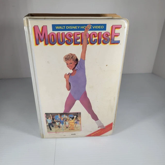 1985 DISNEY HOME VIDEO MOUSERCISE VHS Tape White Clamshell Tested