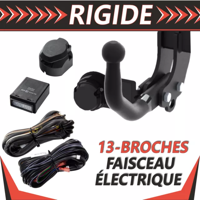 Attelage rigide pour Citroen Jumpy 2 II (aussi L2) de 07+faisceau 13 broches