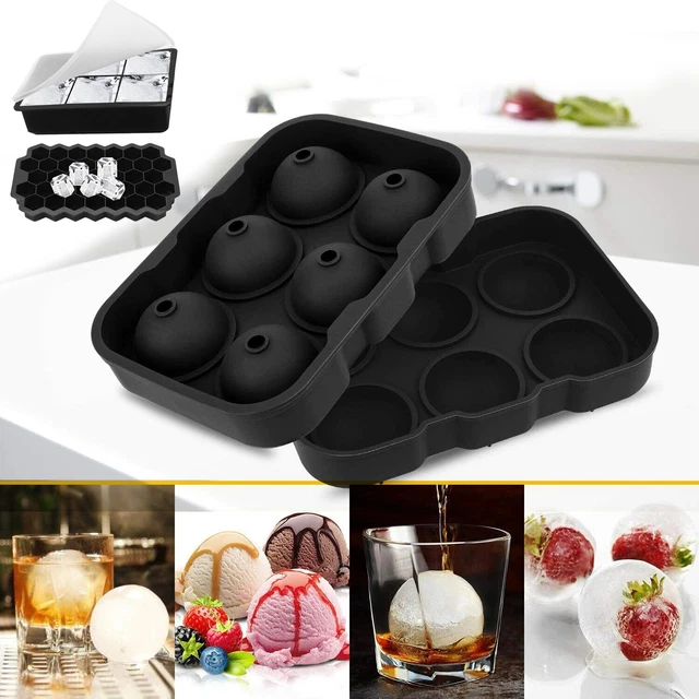 Stampo per cubetti di ghiaccio in silicone stampo per sfera di ghiaccio grande cubetto di ghiaccio sfera-ghiaccio cubo preparatore