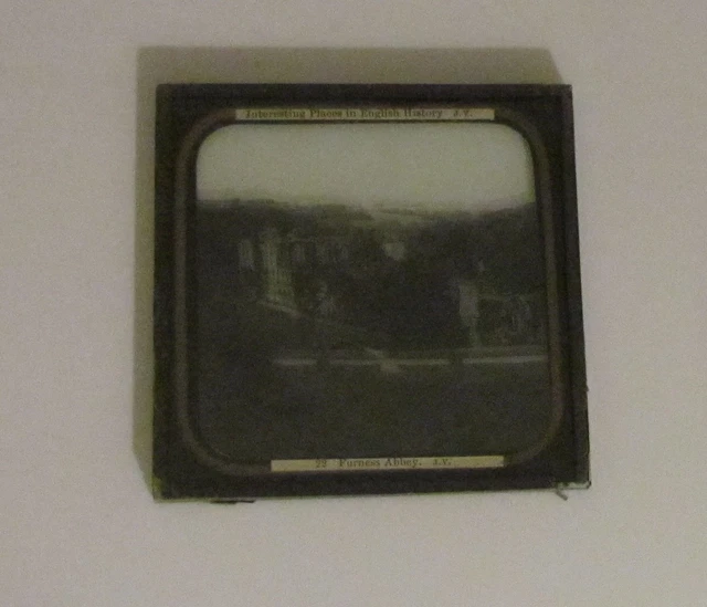 JV Glass Magic Lantern Slide FURNESS ABBEY C1890 PHOTO HISTORIC ENGLAND 2