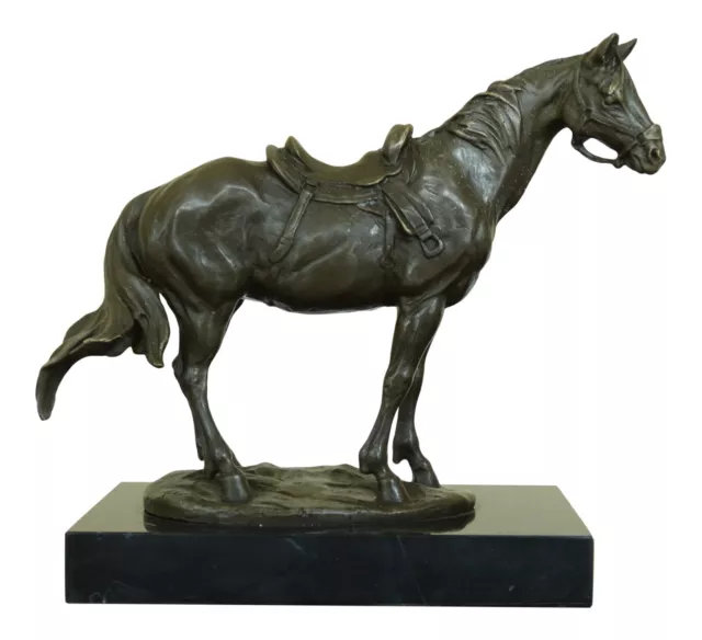 LF51254EC: SIGNATURE STATUARY Bronze Horse w. Saddle Statue