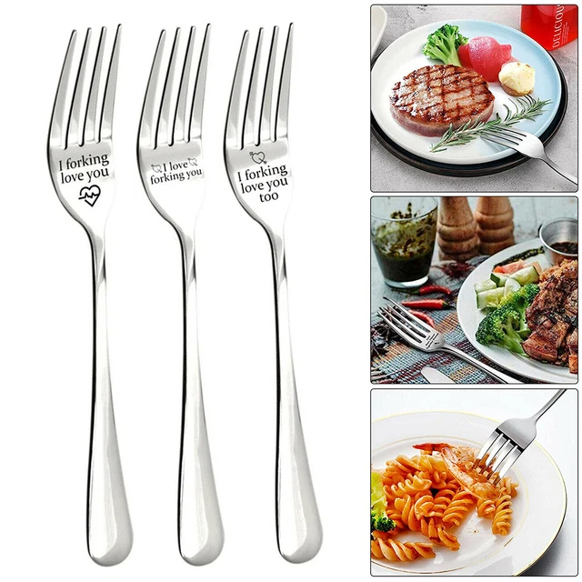 Engraved I Forking Love You Fork Valentine's Day Gift For Husband Wife Family