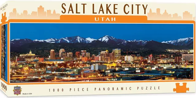 Salt Lake City Utah 1000 piece panoramic jigsaw puzzle  990mm x 330mm
