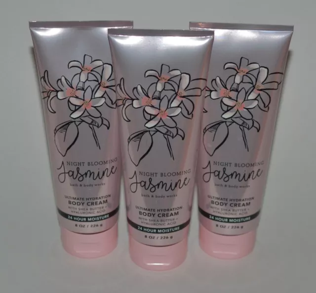 3 Bath & Body Works Night Blooming Jasmine Ultimate Hydration Body Cream Lotion