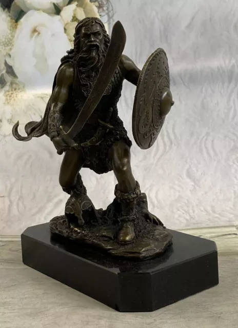 Bronze Marble Statue Roman Military Warrior War European Mythology Sculpture Art 3