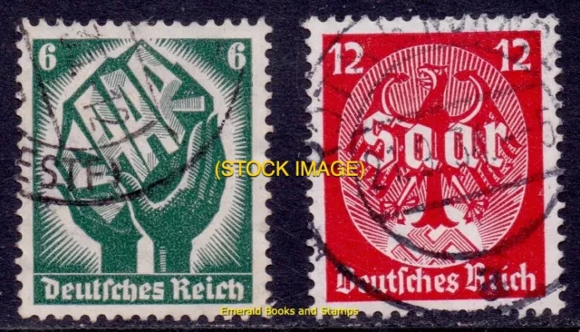 EBS Germany 1934 - Saar Plebiscite - Saarabstimmung - Michel 544-545 - Used