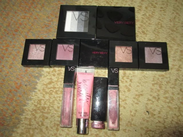 HUGE Victorias Secret Very Sexy Makeup Lot: Eyeshadow, Gloss, Lipstick, Bronzer