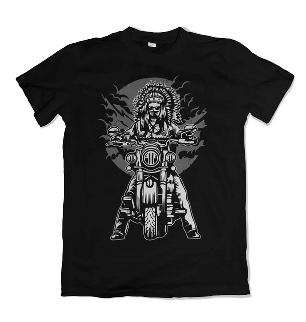 Indian Chief Motorcycle mens t shirt biker bike garage mechanic S-3XL
