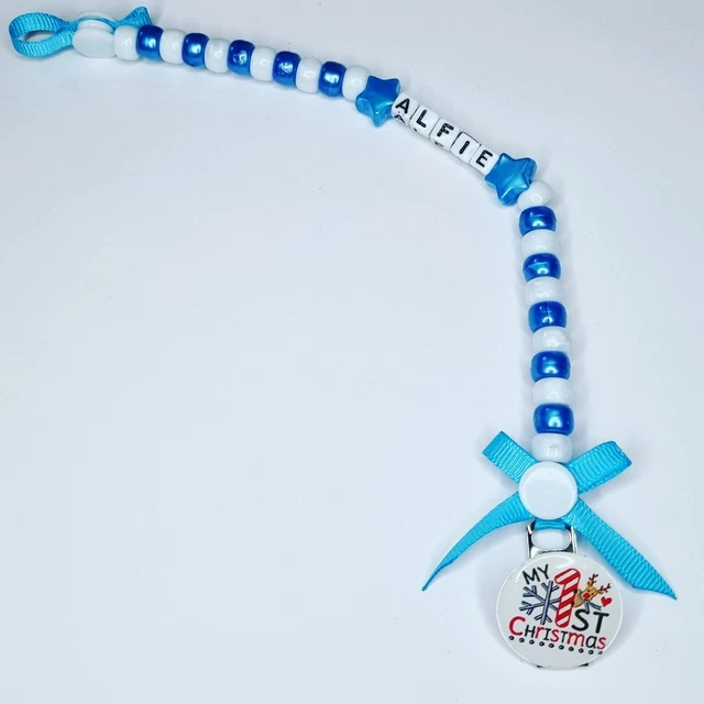 Navidad Mi primer bebé ficticio clip chupete rosa azul baby shower regalo niñas niños