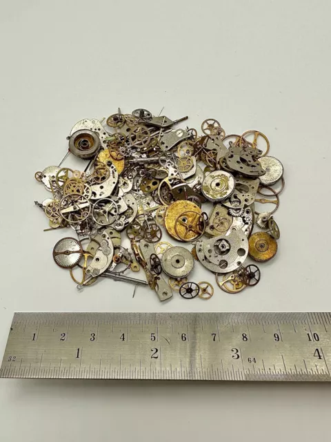 25g pack watch parts steampunk Art craft Jewellery cyberpunk cogs gears DIY