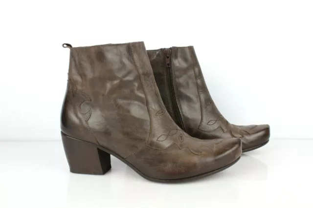 SAN MARINA Bottines boots cuir taupe T 38 Très bon état