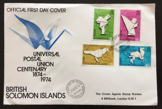 British Solomon Islands 1974 First Day Cover Universal Postal Union