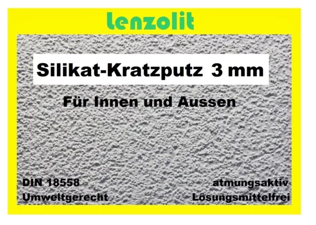 500 kg SilikatKratzputz + Scheibenputz 3mm  Silikatputz Strukturputz Aussenputz