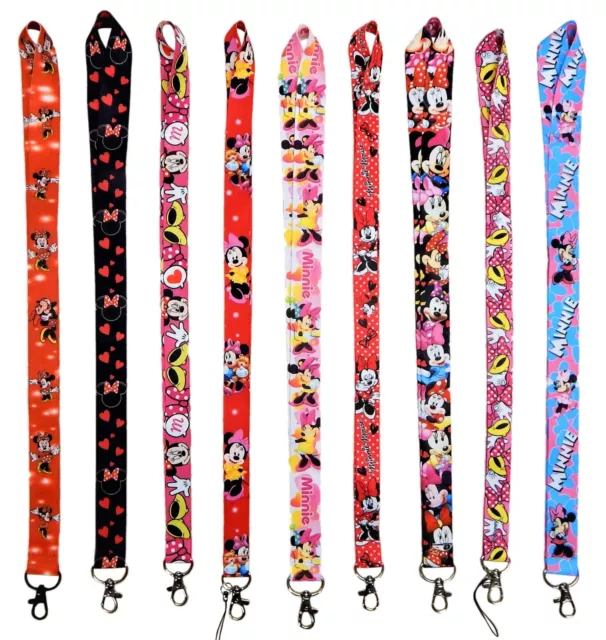 Disney Minnie Mouse Lanyards with Clip - ID / Badge Holder ~ Brand New Lanyard