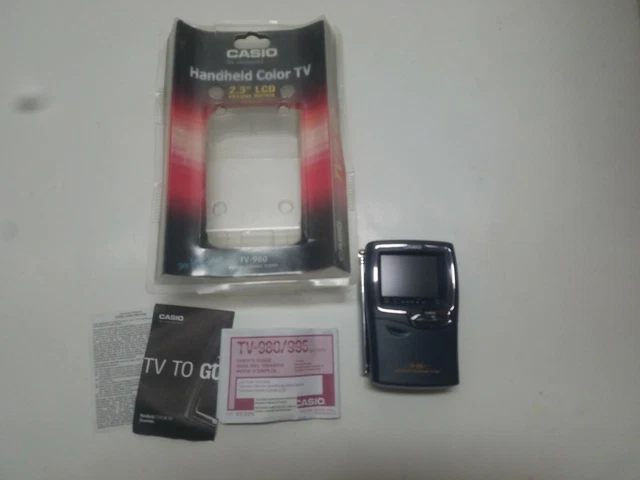 Handheld Tv Color CASIO TI-STN PORTABLE Handheld LCD Color TV Television TV-990 - NEW! D1 ...