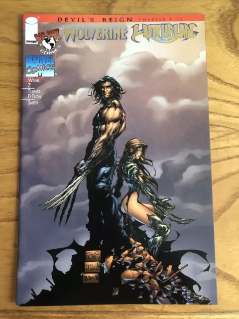 Devil’s Reign:chapter Five Wolverine/Witchblade #1 Exclusive Gold Foil Cover