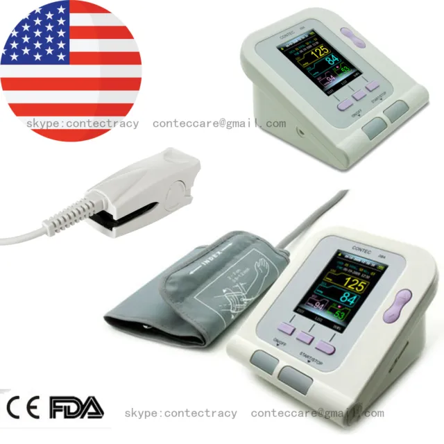 US arm Digital Blood Pressure Monitor,NIBP,Heart Beat Meter,probe,cuff,SW,CE,FDA