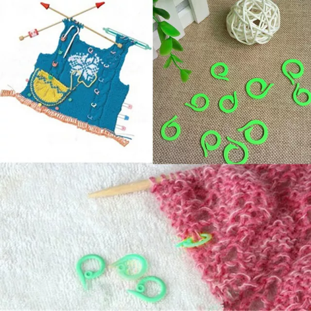 20Pcs Knitting Crochet Craft Locking Stitch Markers Holder Needle Clip HFQZ