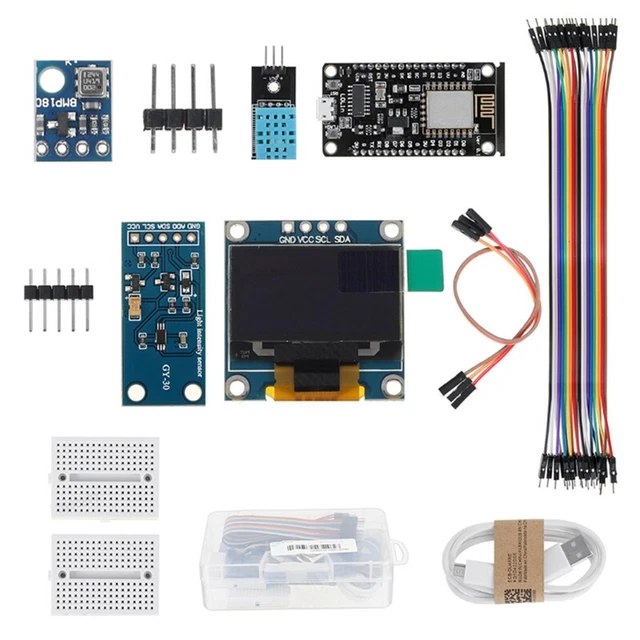 Kit stazione meteo umidità e ambiente BMP180 sensore di pressione ESP8266 K8Q4