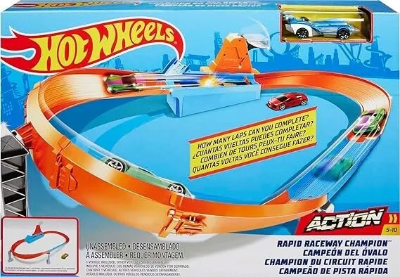 Hot Wheels Playset Pista Sfida di velocità Curva Estrema con Macchinina +4 anni