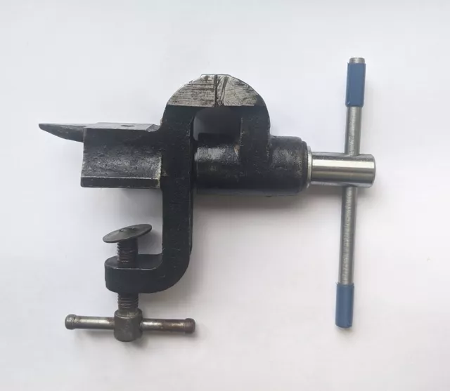 Rare Vintage Soviet mini jewelry Vise with Anvil Made in USSR 1960s