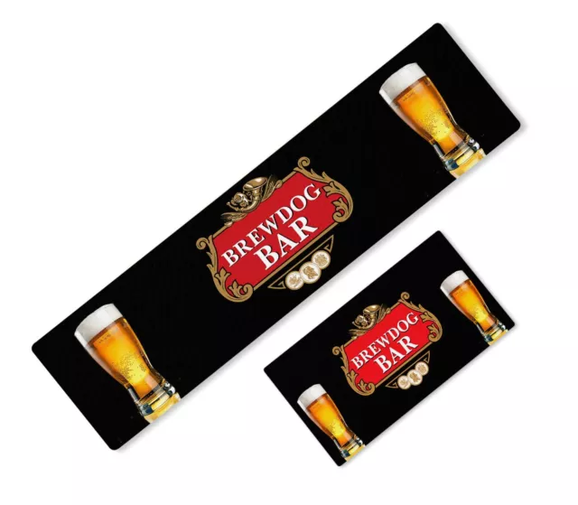 Personalised Bar Runner Any Text Beer Mat Ideal Home Pub Cafe Occasion 411 3