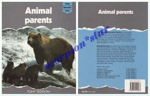 Pet Book Animal Parents : Young Naturalist Series : Tony Seddon : 1989