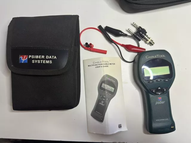 Psiber Data CableTool CT-50 Multifunction Cable Meter with Case and Leads