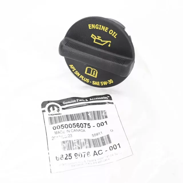 Genuine OEM MOPAR 2018-2024 Cherokee/Wrangler Engine Oil Cap  68259076AC