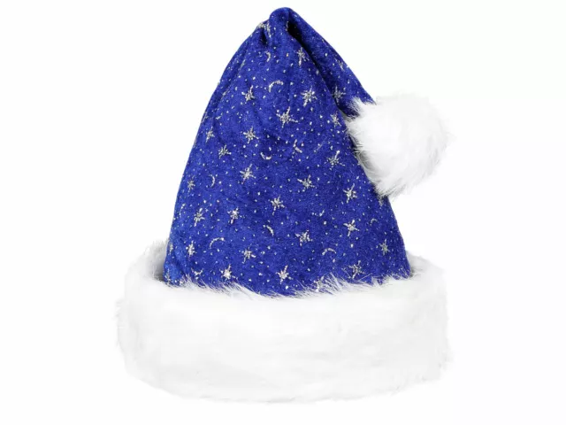 Cappello Babbo Natale peluche scintillante (wm-02) cappellino a taglia unica