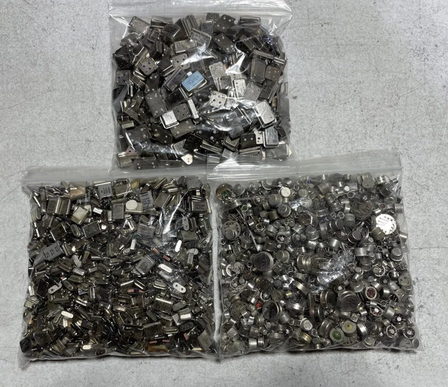 4 LB & 14.8 OZ Lot of Crystal Oscillators for Gold Scrap/Precious Metal Recovery