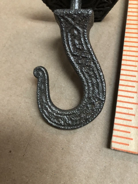 antique 1880s 90s cast iron victorian Era ￼ceiling Wall HOOK