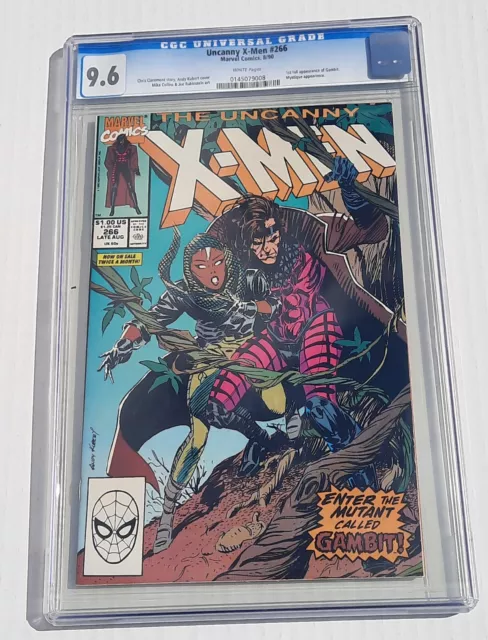 Uncanny X-Men #266 CGC 9.6 1990 Marvel 1st full appearance of Gambit WHITE pages