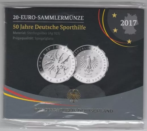 50 Years German Sports Aid Silver Proof 2017