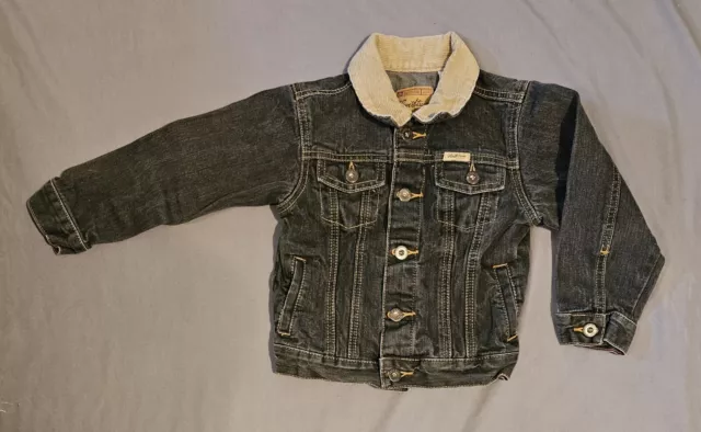 Levi’s Strauss & co. Boys Gray Denim Long Sleeve Cotton Button-Up Jacket Size 4T