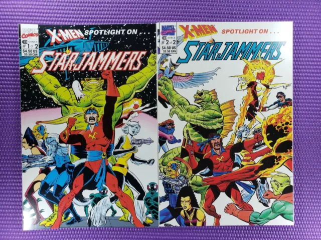 X-Men Spotlight on Starjammers #1-2 (1990) Marvel Comics Dave Cockrum Art NM MCU