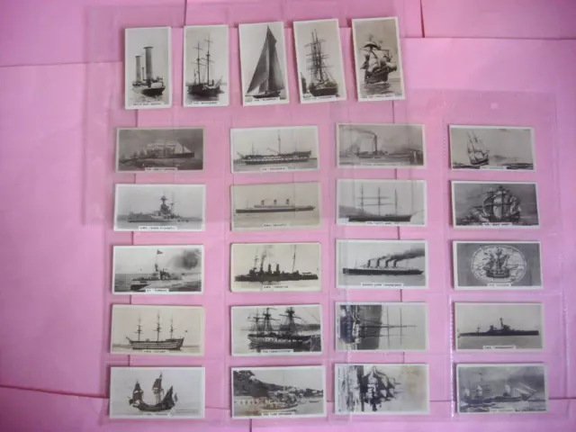 Carreras Cigarette Card's - Notable Ship's Past & Present - 25 Card Set - Vg/Con