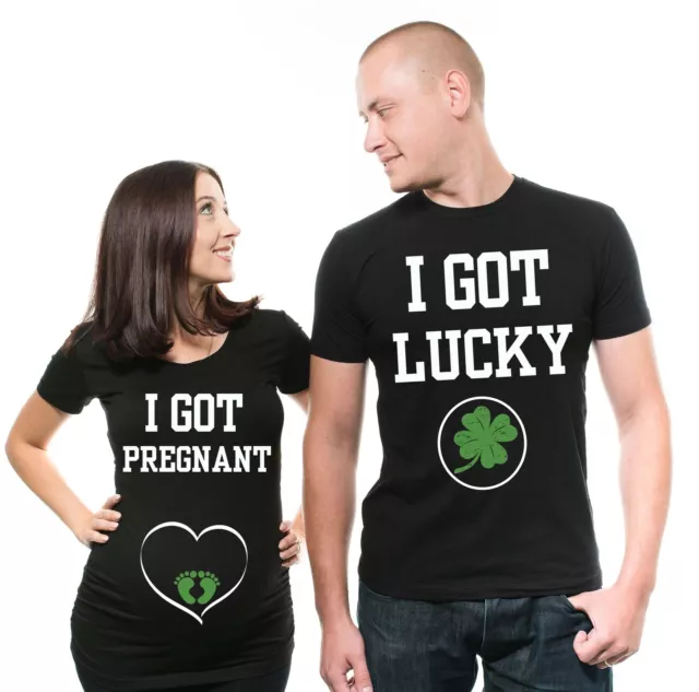 Maternity T-shirt St patricks day Couple matching Pregnancy shirt  Irish tees