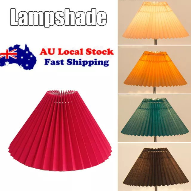 Pleated Lampshade E27 Light Cover Japanese Style Fabric Table Lamp Ceiling-Decor