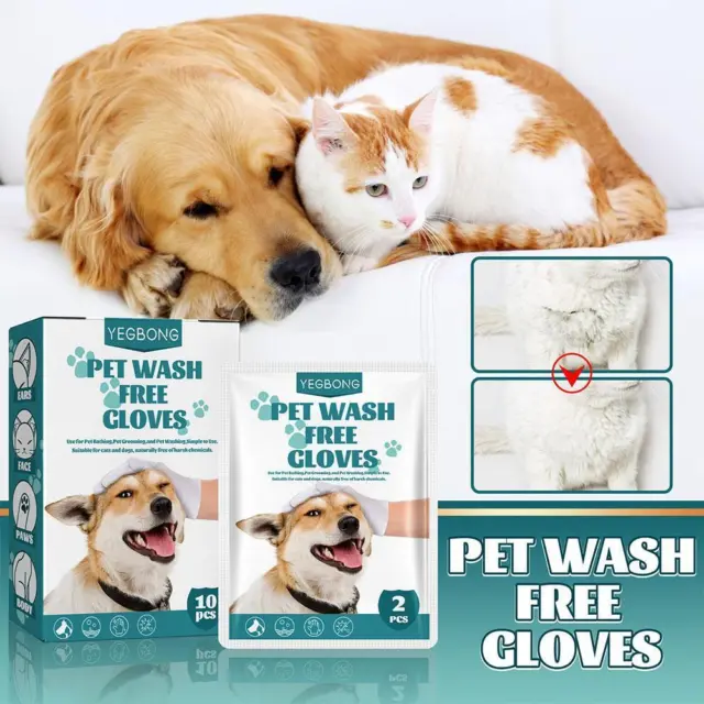 Guantes de aseo para mascotas limpieza masaje baño aseo lavado γ gratis N6I0