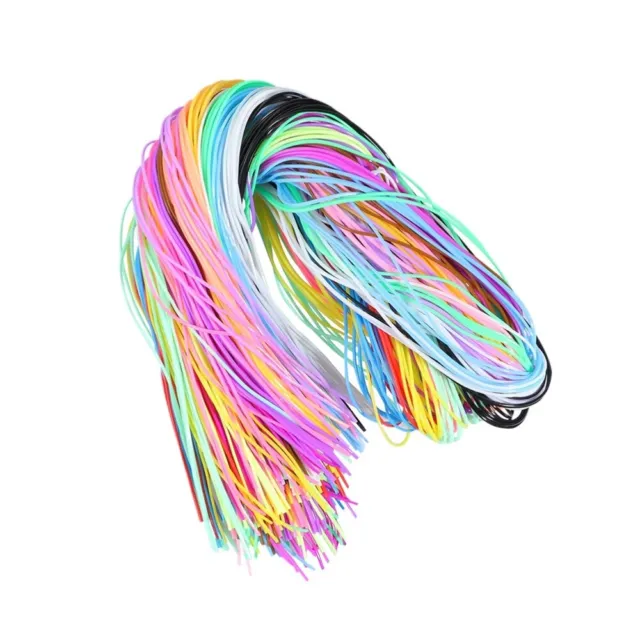 400pcs 20 couleurs corde tressée PVC bricolage cordon tressé coloré bricolage