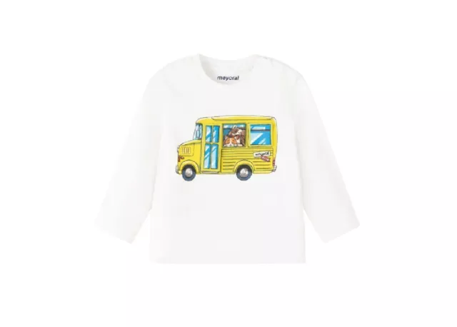 Mayoral Baby Jungen Langarmshirt Gr. 68-98 Longsleeve Autobus mit Tieren