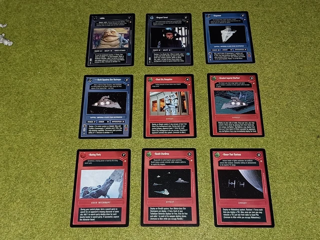 STAR WARS CCG SPECIAL EDITION LOT OF NINE RARE CARDS inc. JABBA, VENGEANCE,