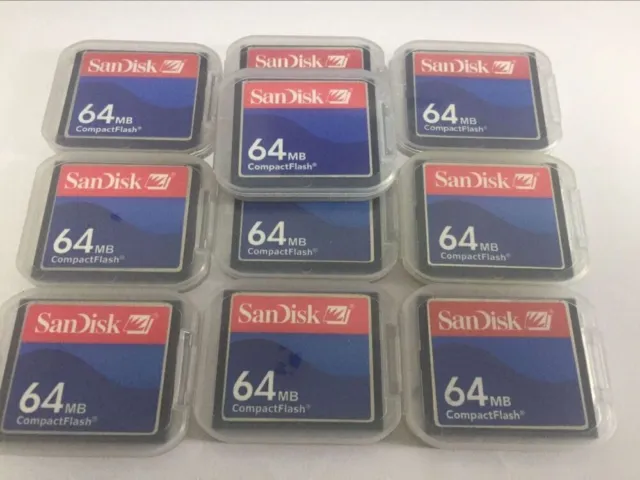 10PCS 64MB Sandisk Compact Flash Card 64MB CF Memory card SDCFB/SDCFJ