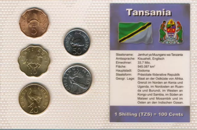 Tansania Kursmünzenset stgl verschweisst in Noppenfolie*