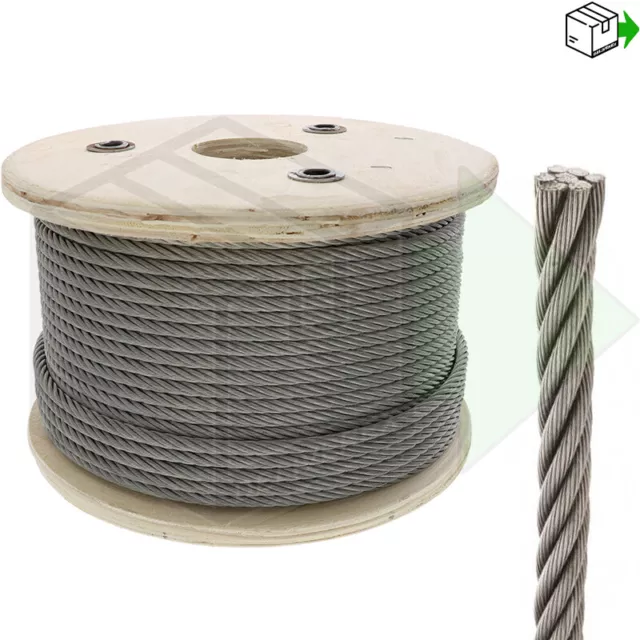 Stainless Clear Black Coated Galvanised Steel Wire Rope Lifting Metal Cable