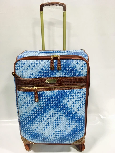 New Samantha Brown Basket Weave 20” Carryon Blue Color.