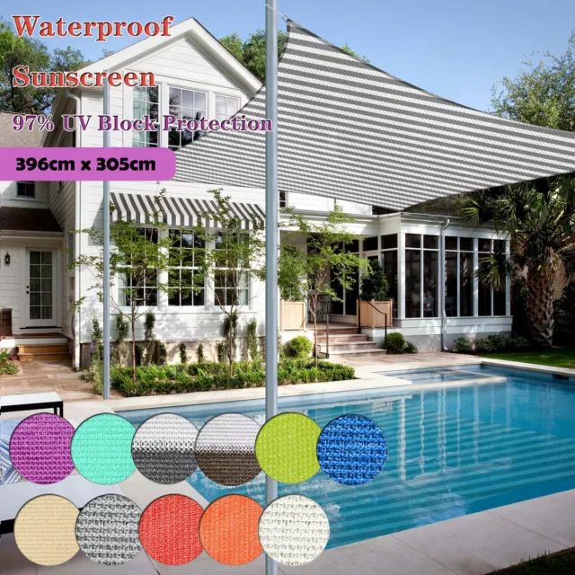 13'x10' Rectangle Waterproof Sun Shade Sail Garden Patio Awning Canopy UV -10℃